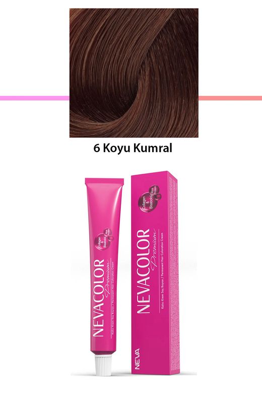 Neva Color RT-RYL-1NC1005-6 Premium 6 Koyu Kumral - Kalıcı Krem Saç Boyası 50 G Tüp