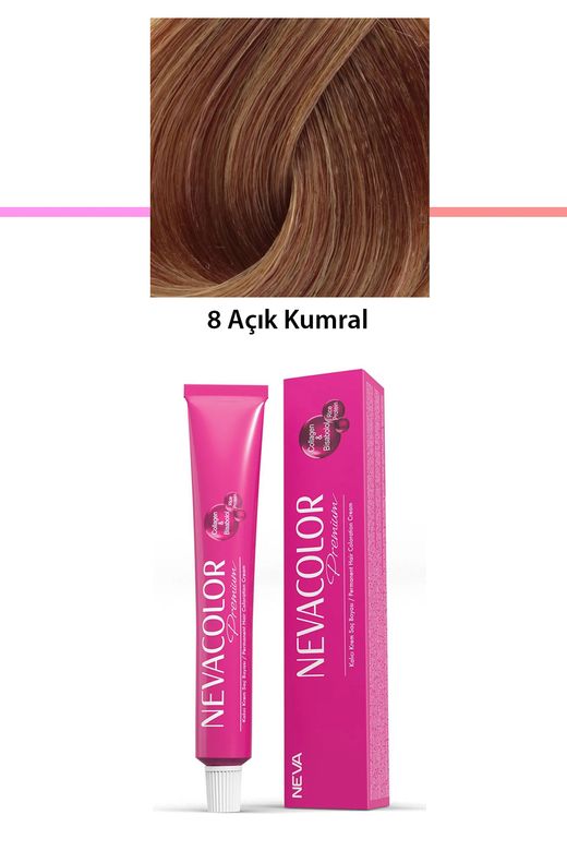 Neva Color RT-RYL-1NC1007-8 Premium 8 Açık Kumral - Kalıcı Krem Saç Boyası 50 G Tüp