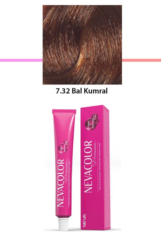 Neva Color RT-RYL-1NC1014-732 Premium 7.32 Bal Kumral - Kalıcı Krem Saç Boyası 50 G Tüp