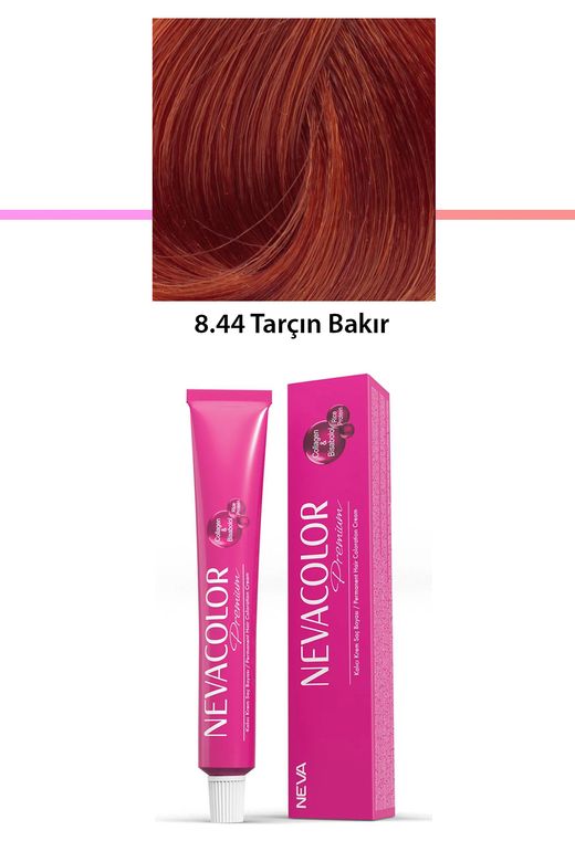 Neva Color RT-RYL-1NC1023-844 Premium 8.44 Tarçın Bakır - Kalıcı Krem Saç Boyası 50 G Tüp