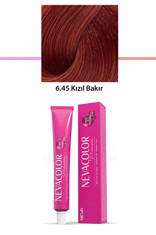 Neva Color RT-RYL-1NC1024-645 Premium 6.45 Kızıl Bakır - Kalıcı Krem Saç Boyası 50 G Tüp