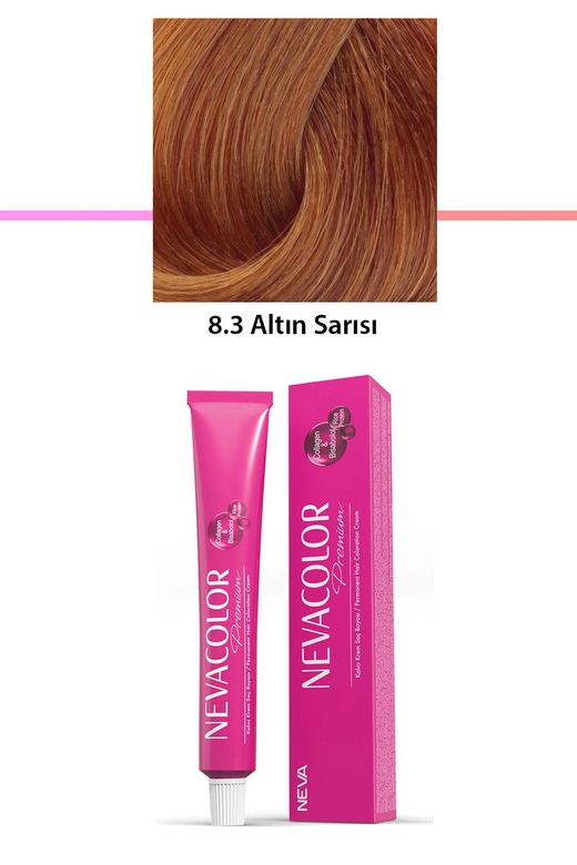 Neva Color RT-RYL-1NC1058-83 Premium 8.3 Altın Sarısı - Kalıcı Krem Saç Boyası 50 G Tüp