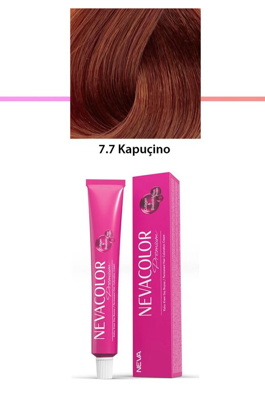 Neva Color RT-RYL-1NC1072-77 Premium 7.7 Kapuçino - Kalıcı Krem Saç Boyası 50 G Tüp