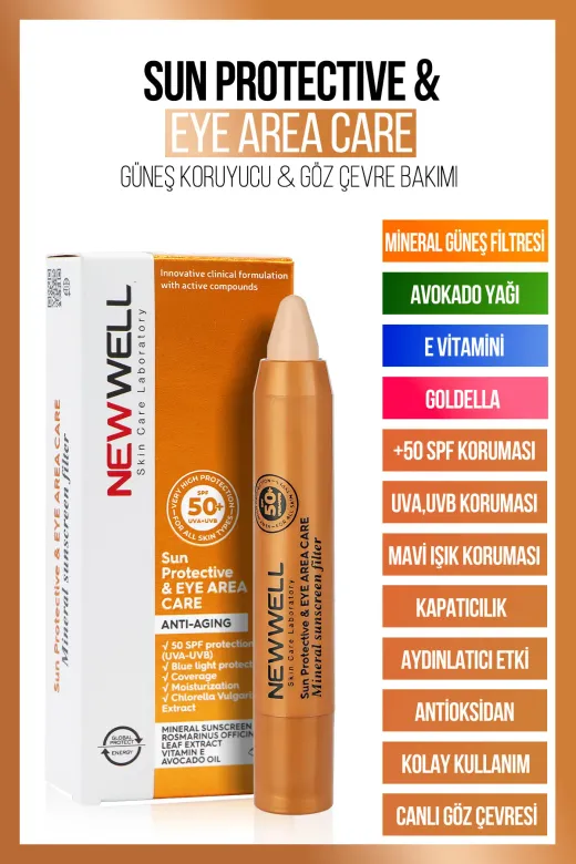 New Well T1171 Güneş Korumalı Göz Çevresi Concealer Cream 50+Spf