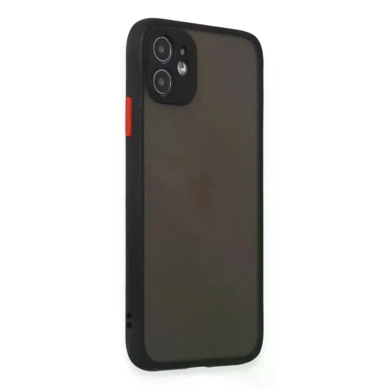 Newface Apple iPhone 11 Kılıf Montreal Silikon Kapak - Siyah