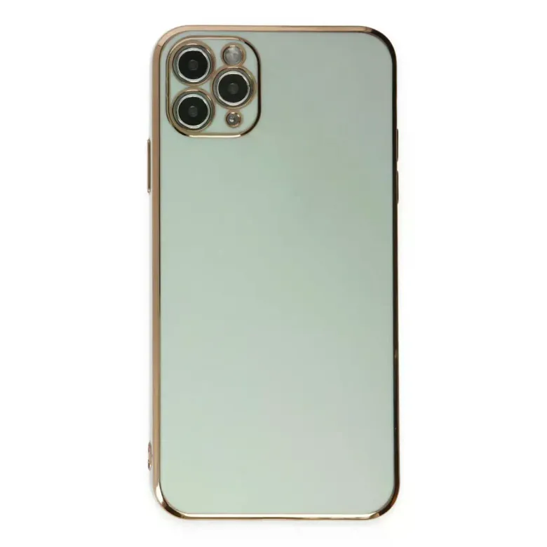 Newface Apple iPhone 11 Pro Max Kılıf Volet Silikon - Açık Yeşil