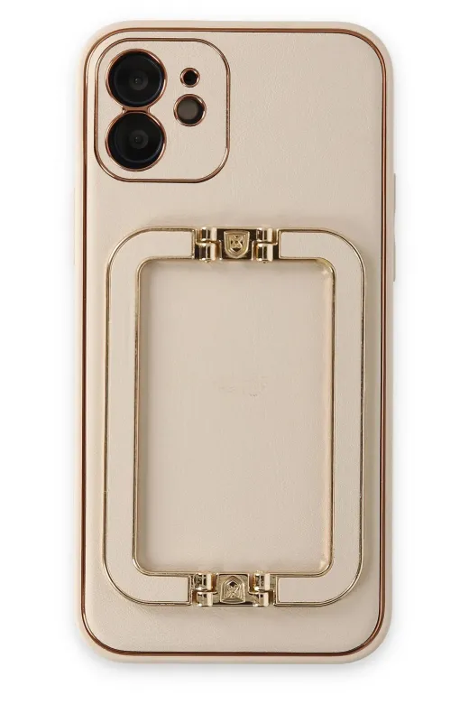 Newface Apple iPhone 12 Kılıf Coco Elit Kapak - Gold