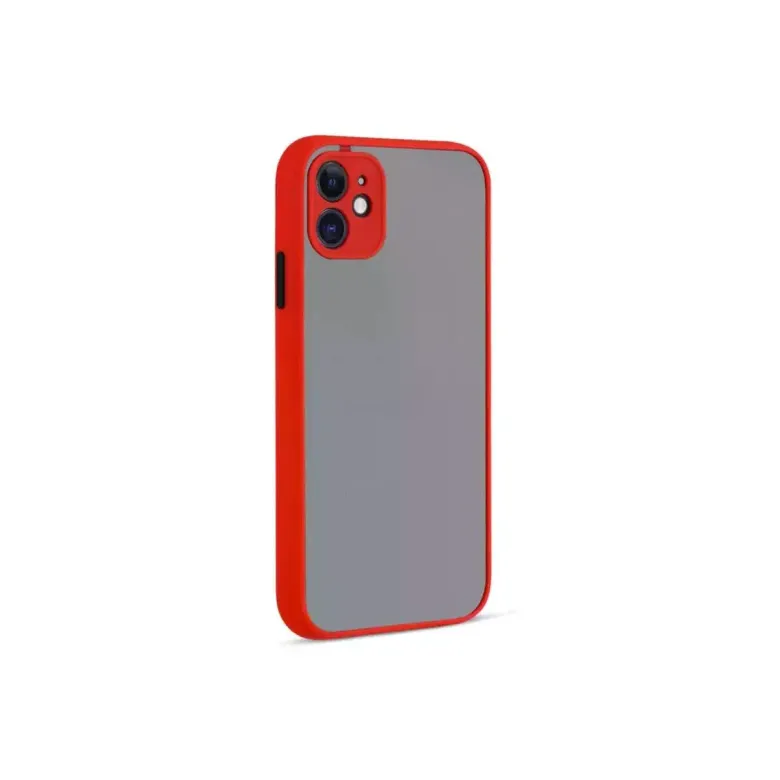 Newface Apple iPhone 12 Kılıf Montreal Silikon Kapak - Kırmızı