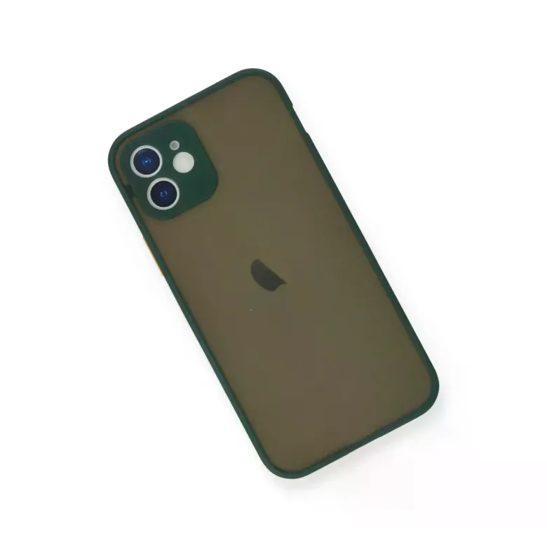 Newface Apple iPhone 12 Mini Kılıf Montreal Silikon Kapak - Yeşil