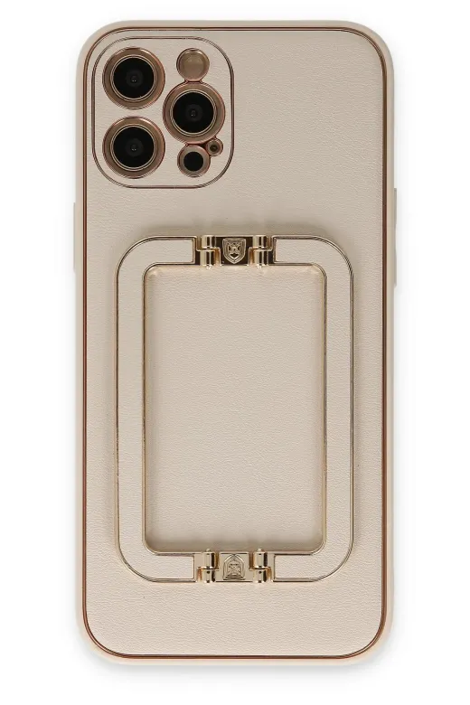 Newface Apple iPhone 12 Pro Kılıf Coco Elit Kapak - Gold
