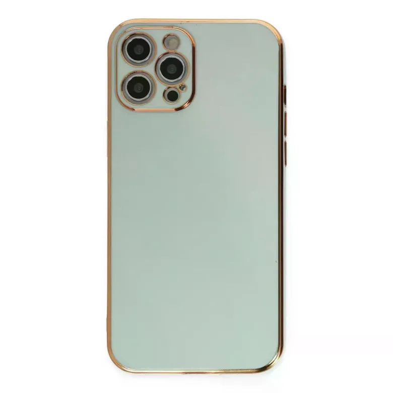 Newface Apple iPhone 12 Pro Max Kılıf Volet Silikon - Açık Yeşil