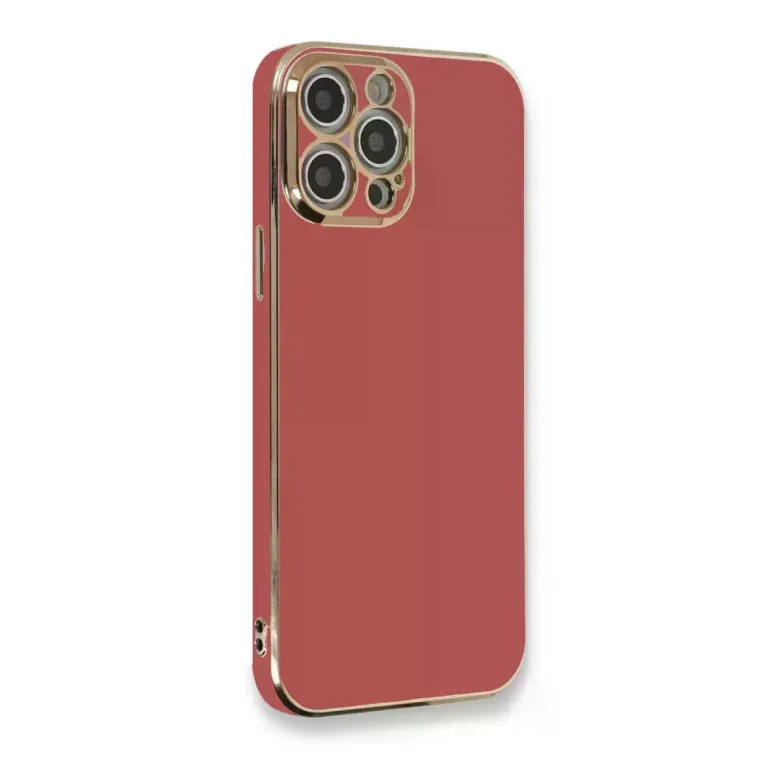Newface Apple iPhone 12 Pro Max Kılıf Volet Silikon - Kırmızı