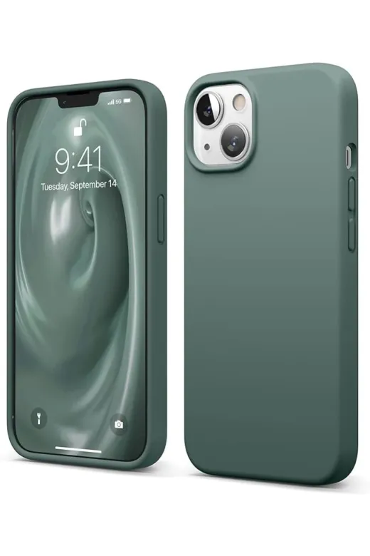 Newface Apple iPhone 14 Kılıf First Silikon - Koyu Yeşil
