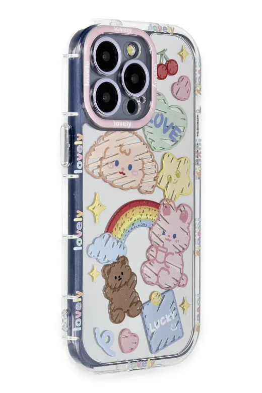 Newface Apple iPhone 14 Pro Max Kılıf Reflexion Desenli Kapak - Desen 4