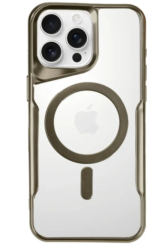 Newface Apple iPhone 16 Pro Kılıf Boyi Magsafe Silikon Kapak - Desert