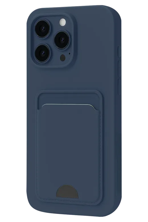 Newface Apple iPhone 16 Pro Kılıf Kelvin Kartvizitli Silikon - Lacivert