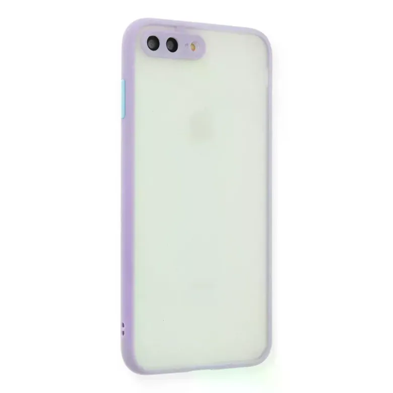 Newface Apple iPhone 7 Plus Kılıf Montreal Silikon Kapak - Mor