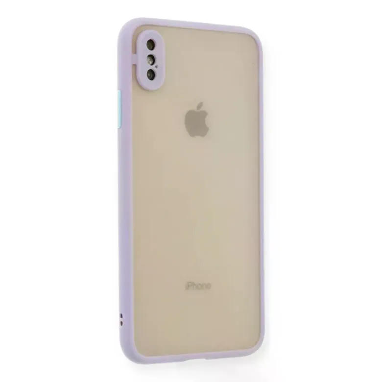 Newface Apple iPhone X Kılıf Montreal Silikon Kapak - Mor