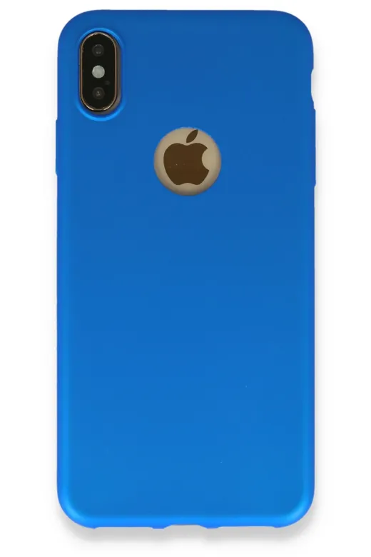 Newface Apple iPhone XS Max Kılıf First Silikon - Mavi