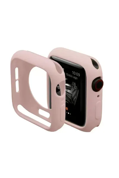 Newface Apple Watch 40mm Silikon Alt Kasa - Pudra