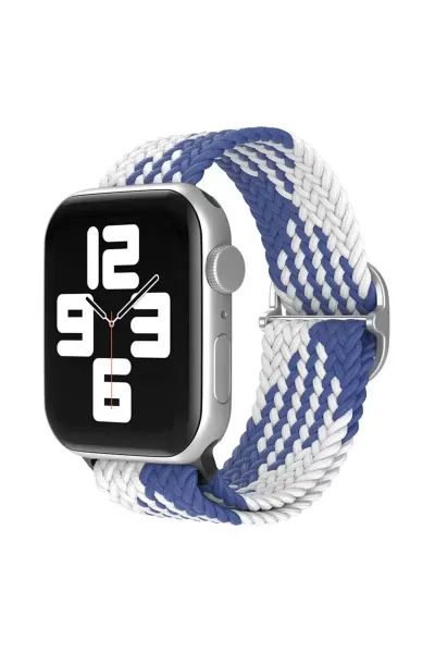 Newface Apple Watch 42mm Star Kordon - Mavi-Beyaz