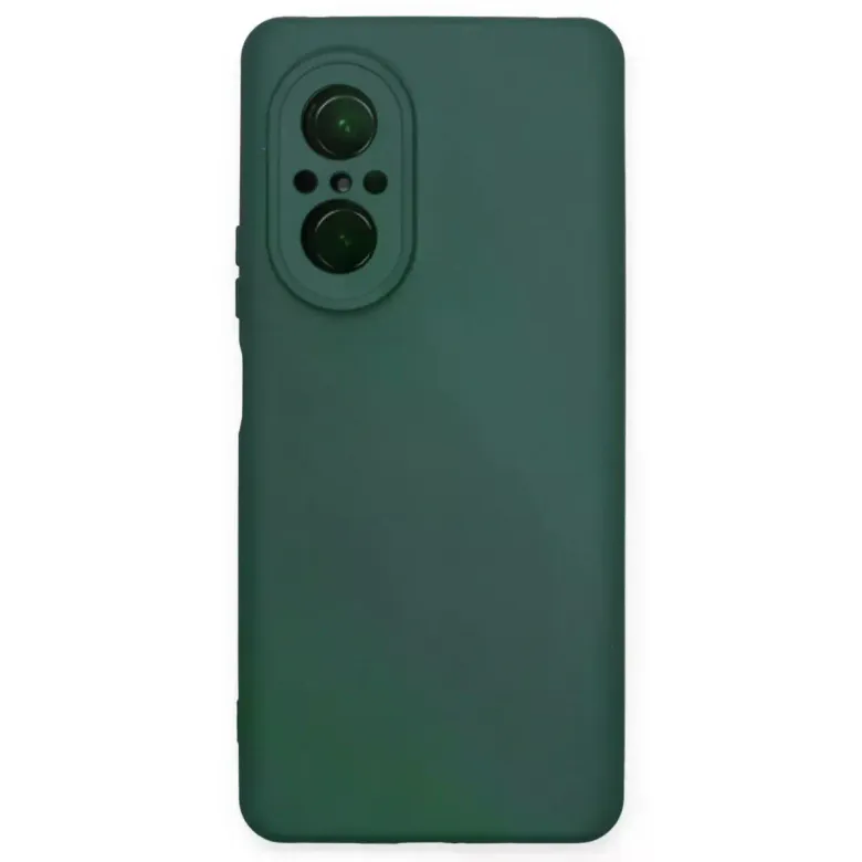 Newface Huawei Nova 9 SE Kılıf Nano içi Kadife Silikon - Koyu Yeşil