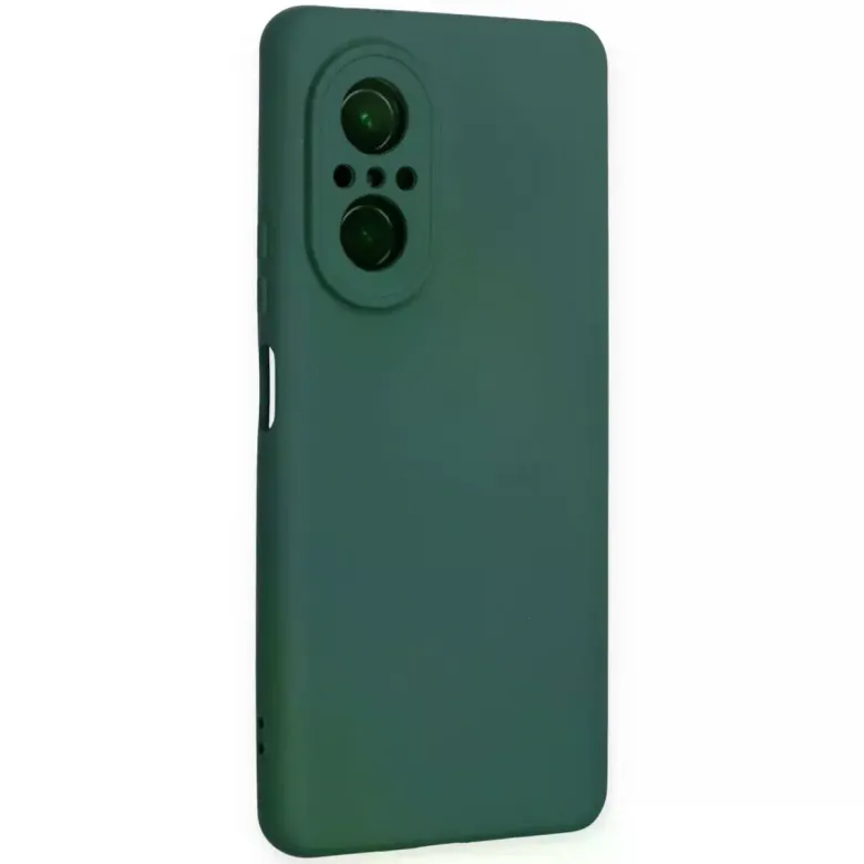 Newface Huawei Nova 9 SE Kılıf Nano içi Kadife Silikon - Koyu Yeşil