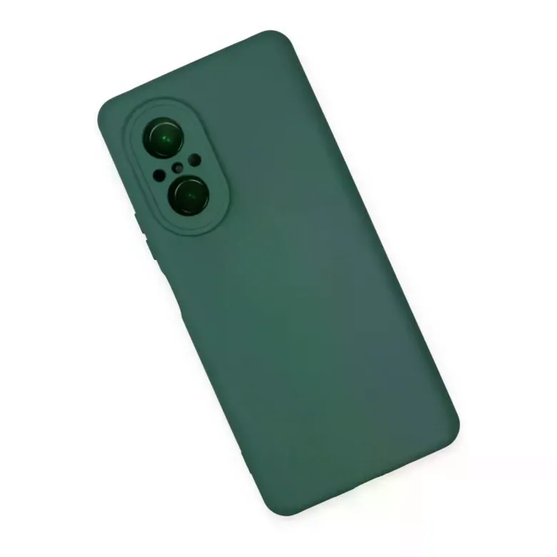 Newface Huawei Nova 9 SE Kılıf Nano içi Kadife Silikon - Koyu Yeşil