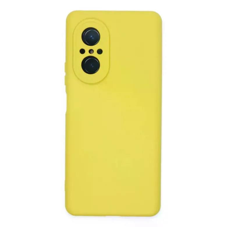 Newface Huawei Nova 9 SE Kılıf Nano içi Kadife Silikon - Sarı