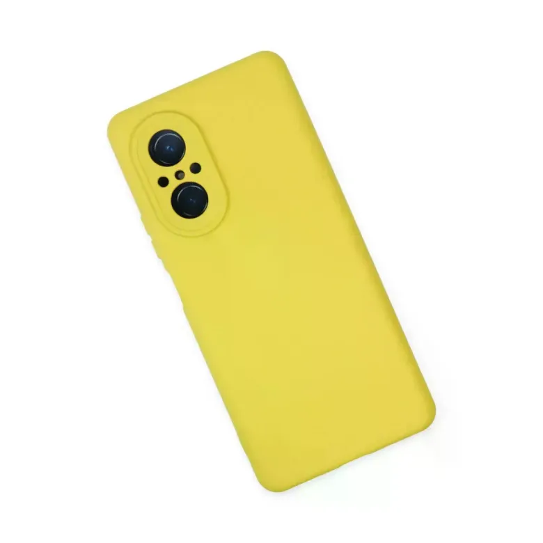 Newface Huawei Nova 9 SE Kılıf Nano içi Kadife Silikon - Sarı