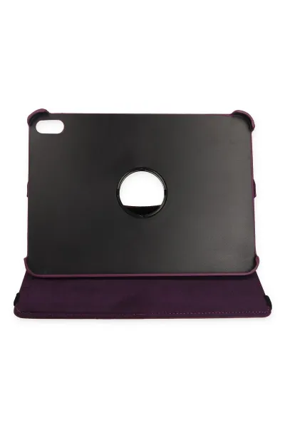 Newface iPad 2022 10.9 (10.nesil) Kılıf 360 Tablet Deri Kılıf - Mürdüm