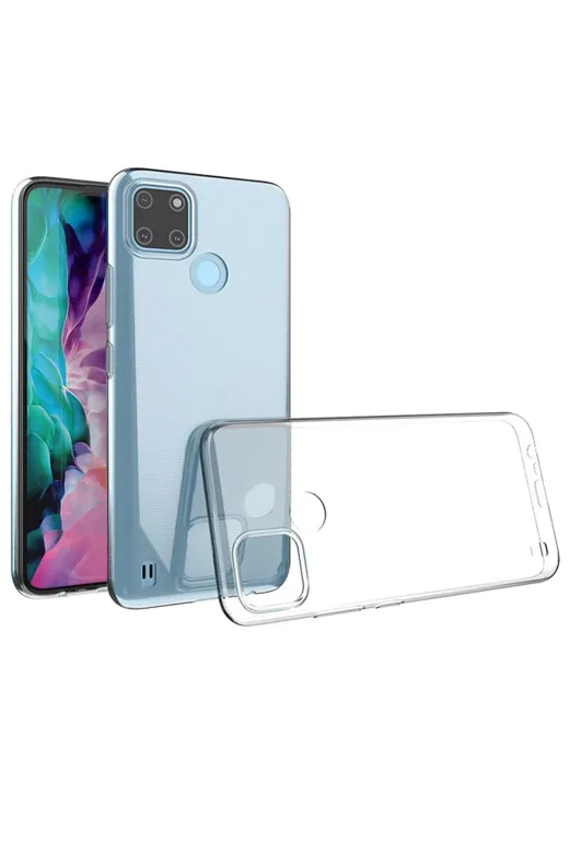 Newface Realme C25Y Kılıf Lüx Şeffaf Silikon