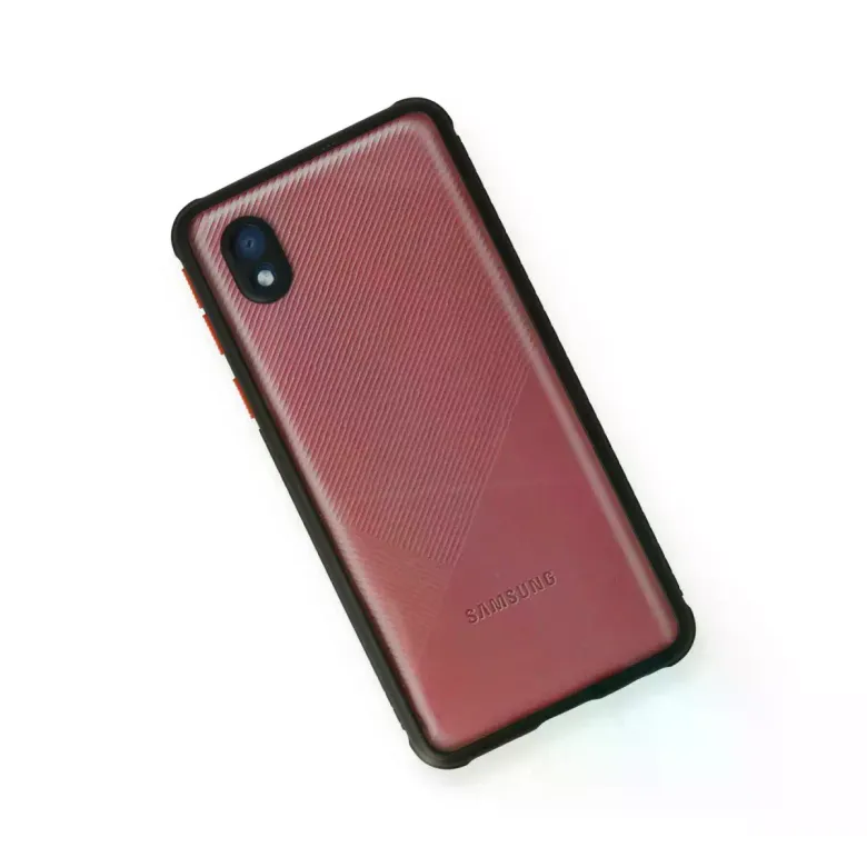 Newface Samsung Galaxy A01 Core Kılıf Miami Şeffaf Silikon - Siyah