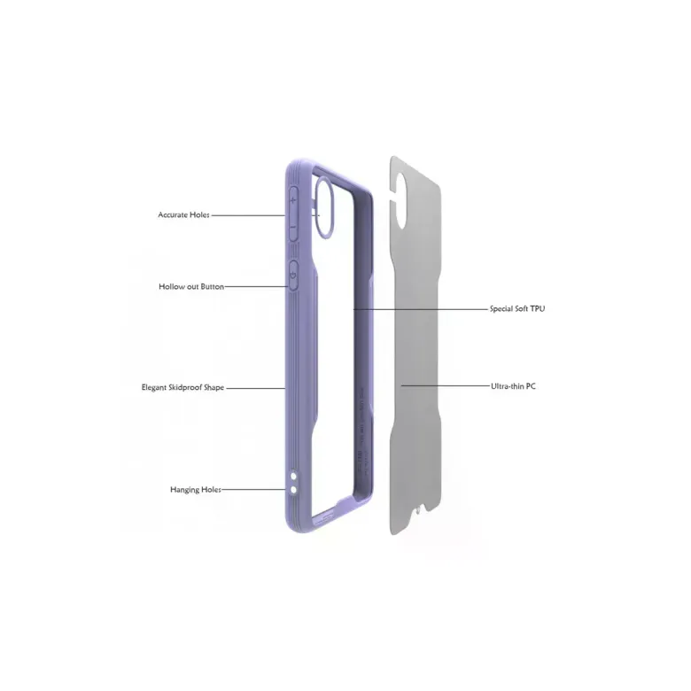Newface Samsung Galaxy A01 Core Kılıf Platin Silikon - Siyah
