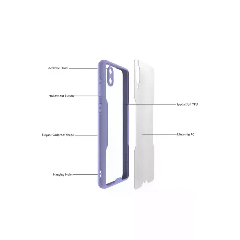 Newface Samsung Galaxy A02 Kılıf Platin Silikon - Sarı