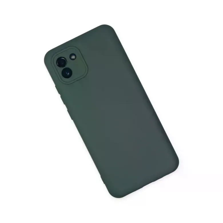 Newface Samsung Galaxy A03 Kılıf Nano içi Kadife Silikon - Koyu Yeşil
