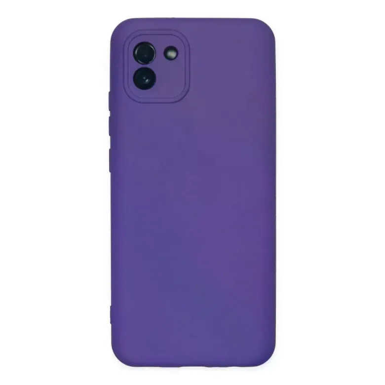 Newface Samsung Galaxy A03 Kılıf Nano içi Kadife Silikon - Mor