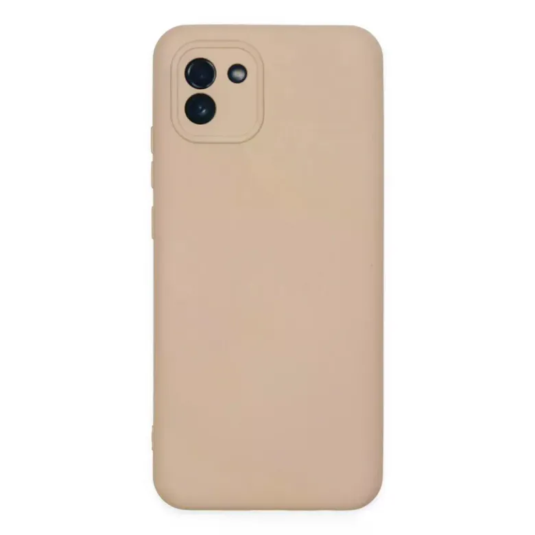 Newface Samsung Galaxy A03 Kılıf Nano içi Kadife Silikon - Pudra