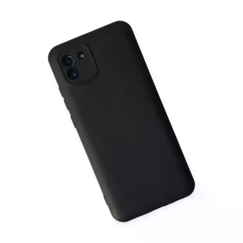 Newface Samsung Galaxy A03 Kılıf Nano içi Kadife Silikon - Siyah