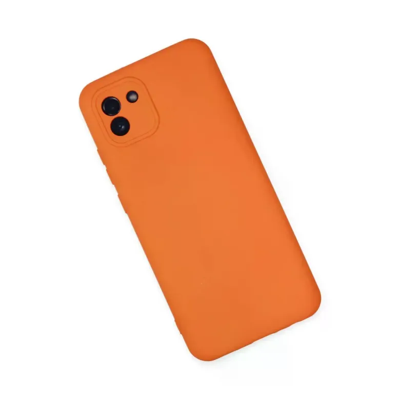Newface Samsung Galaxy A03 Kılıf Nano içi Kadife Silikon - Turuncu
