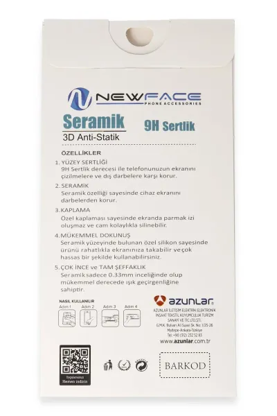 Newface Samsung Galaxy A05 3D Antistatik Seramik Nano Ekran Koruyucu