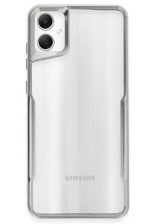 Newface Samsung Galaxy A05 Kılıf Boyi Silikon Kapak - Gümüş