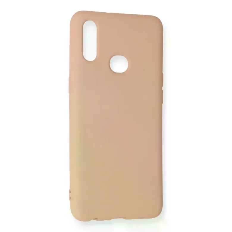 Newface Samsung Galaxy A10S Kılıf Nano içi Kadife Silikon - Pudra