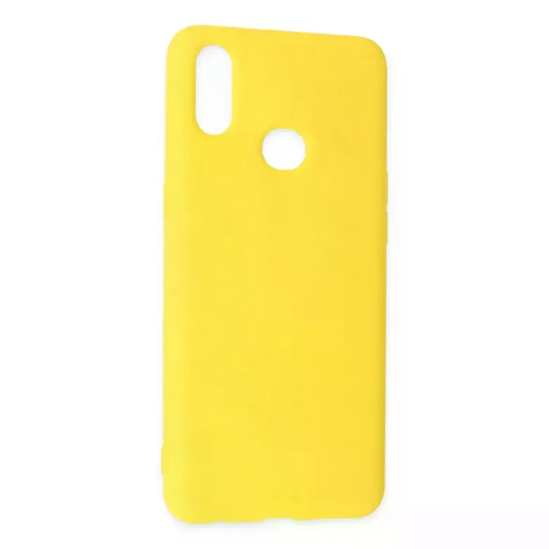 Newface Samsung Galaxy A10S Kılıf Nano içi Kadife Silikon - Sarı