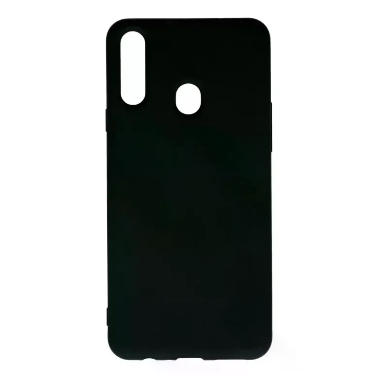 Newface Samsung Galaxy A20S Kılıf Nano içi Kadife Silikon - Siyah