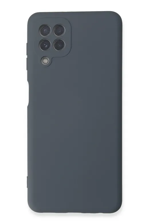 Newface Samsung Galaxy A22 Kılıf Nano içi Kadife Silikon - Gri