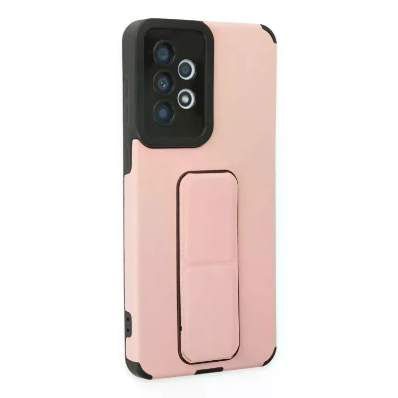 Newface Samsung Galaxy A33 5G Kılıf Mega Standlı Silikon - Pudra