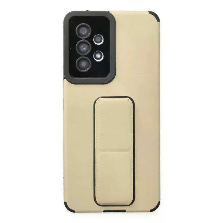 Newface Samsung Galaxy A53 5G Kılıf Mega Standlı Silikon - Gold