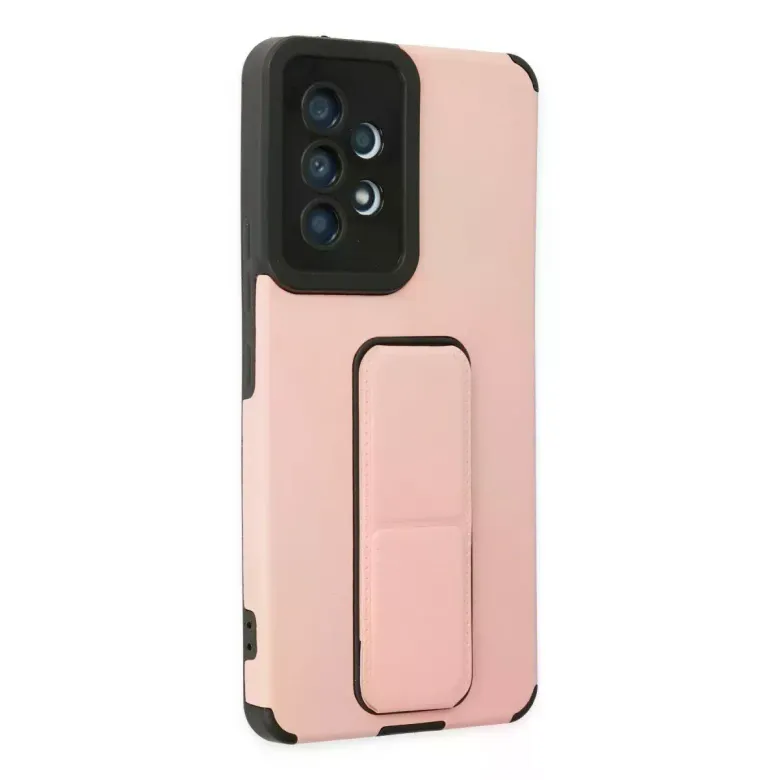 Newface Samsung Galaxy A53 5G Kılıf Mega Standlı Silikon - Pudra