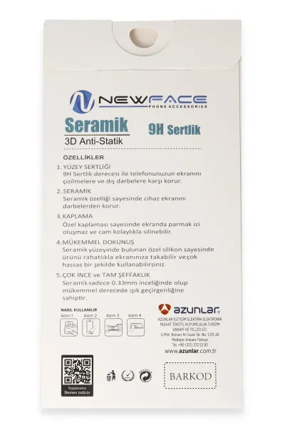 Newface Samsung Galaxy A56 3D Antistatik Seramik Nano Ekran Koruyucu